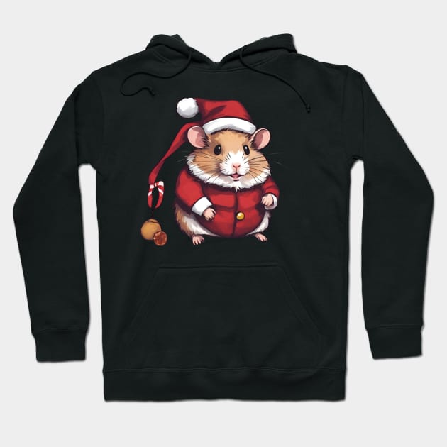 cute santa hamster Hoodie by PetLolly